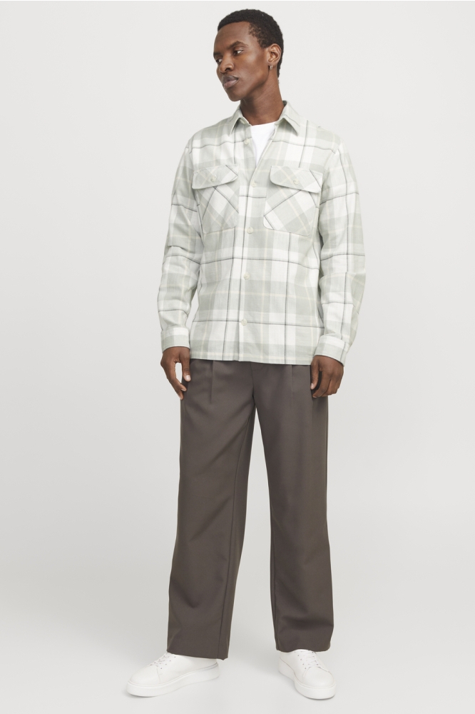 JPRCCRAYMOND SPRING CHECK OVERSHIRT 12274956 AQUA GRAY